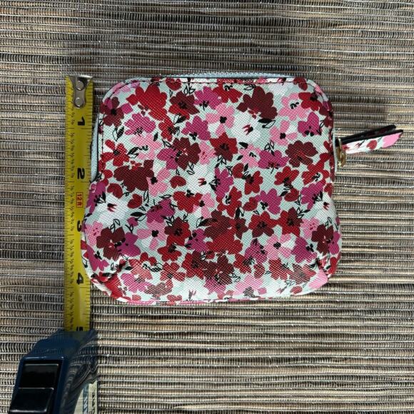 NANETTE LEPORE | Keychain Pouch Pink Maroon Flowers Mint Background - Picture 7 of 7